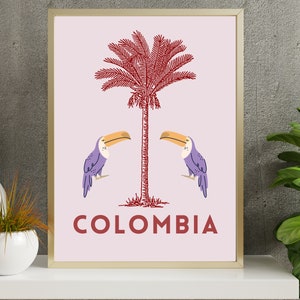 Toucan Birds in Colombia Tropical Wall Art | Digital Wall Decor | Prints & Posters