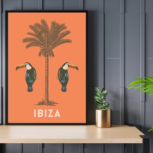 Toucans in Ibiza Spain Tropical Wall Art | Digital Wall Decor | Prints & Posters | Travel Gift