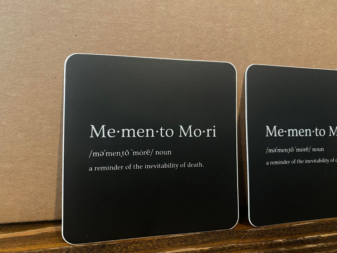 2 Memento Mori Stickers Dictionary Definition Style stoic Philosophy
