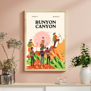 Runyon Canyon Los Angeles Hollywood Hills Digital Wandbild | Wanddeko | Drucke & Poster
