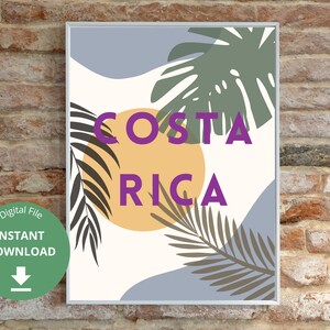 Costa Rica Tropical Wall Art | Room Decoration | Digital Print | Wall Decor | Prints & Posters