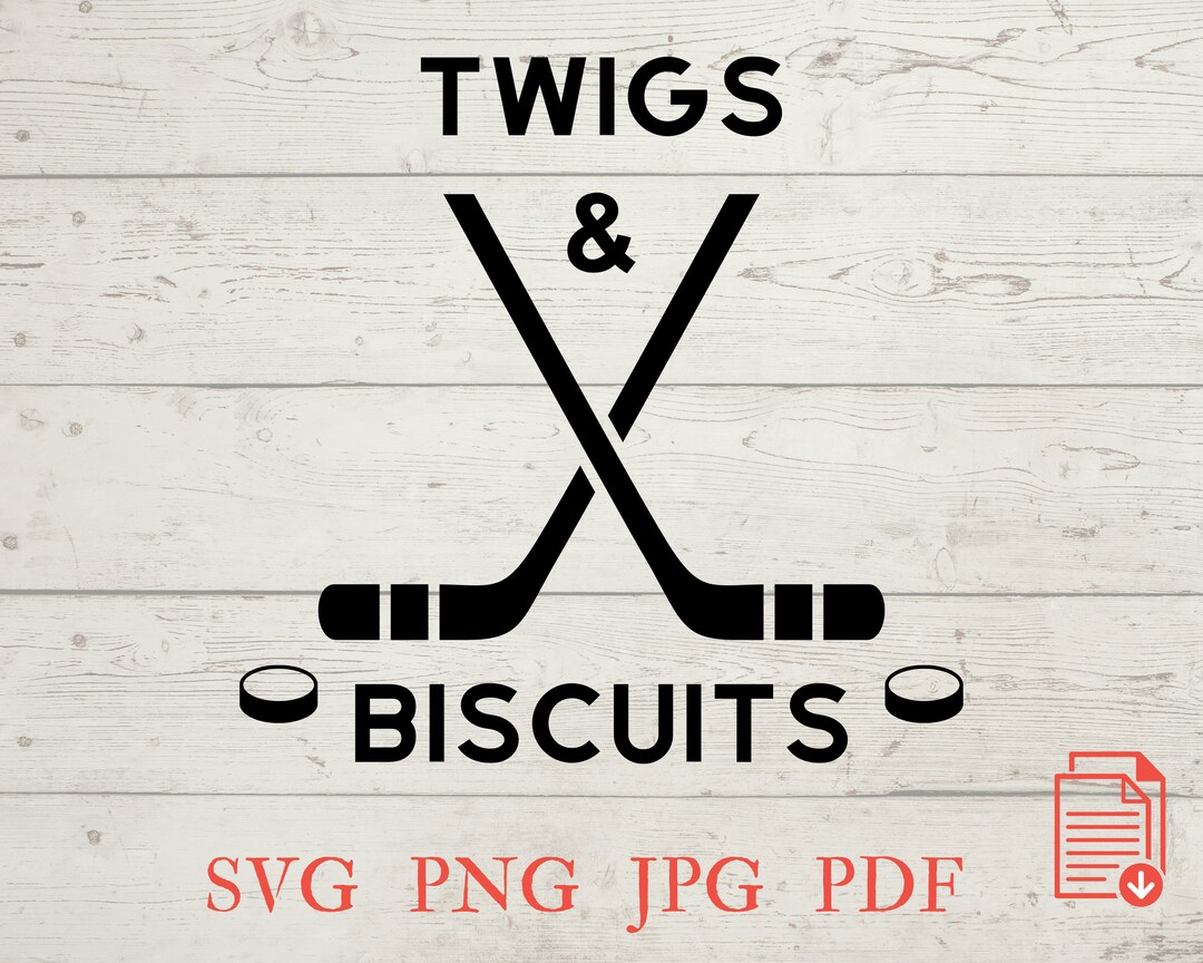 Hockey Sticks & Hockey Pucks Twigs and Biscuits Svg, Png, Jpg, Pdf