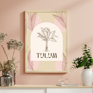 Tulum Mexico Boho Tropical Wall Art | Digital Wall Decor | Prints & Posters | Travel Gift