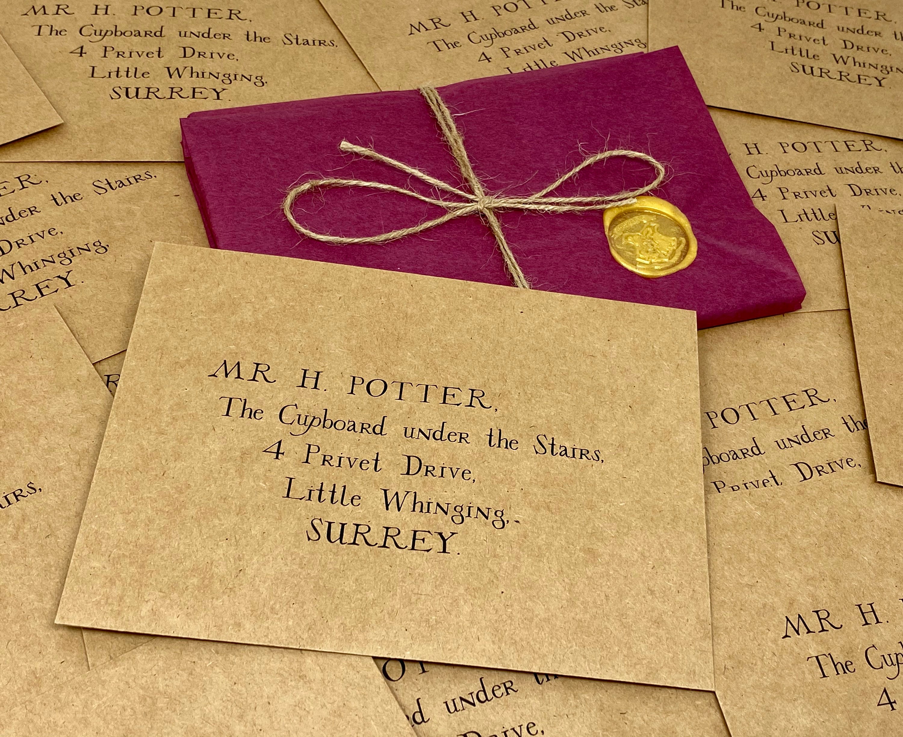 12 Harry Potter Addressed Acceptance Envelopes for Etsy