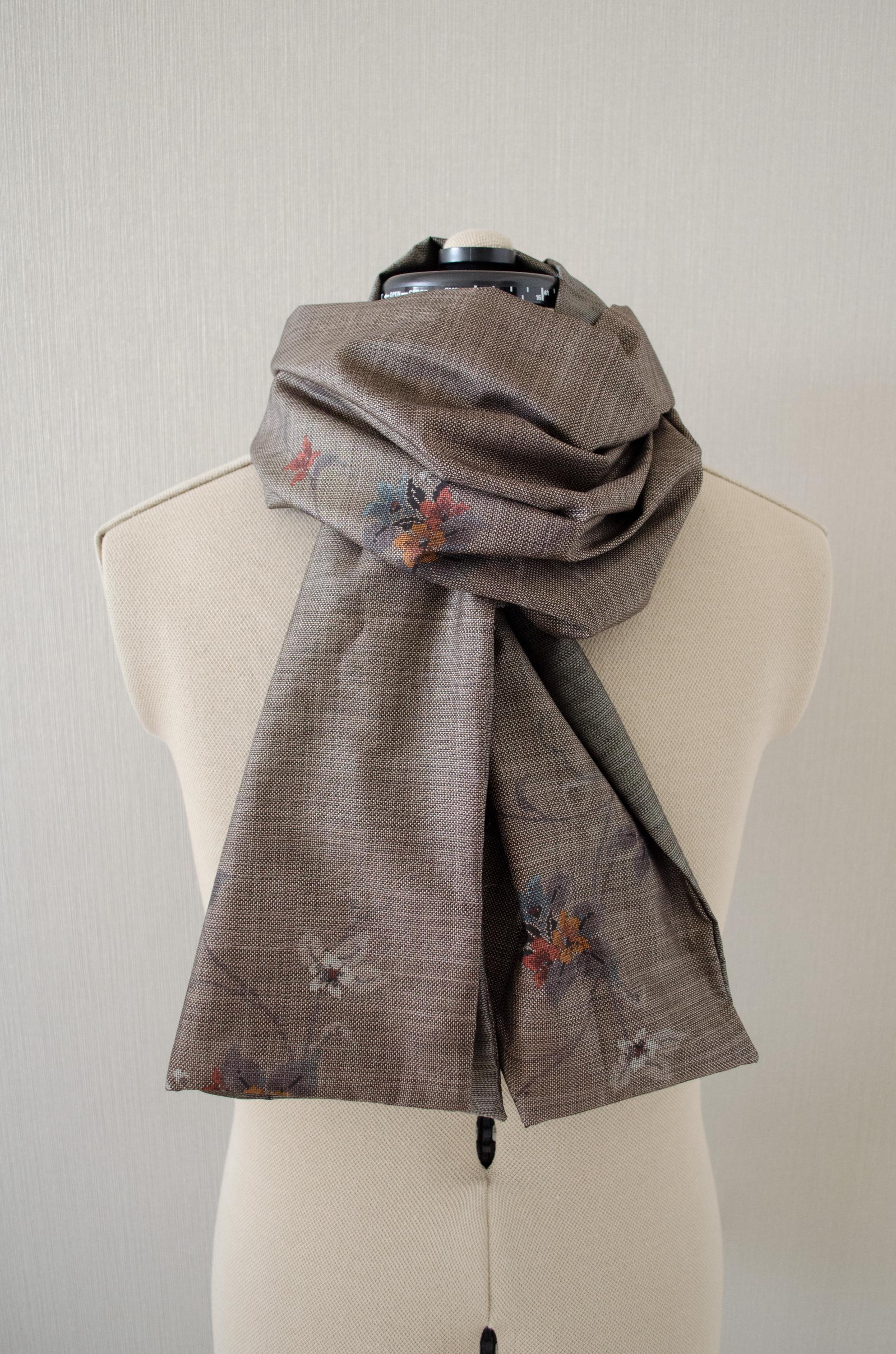 HEUGN SILK SCARF 希少品 美品 HEUGN ユーゲン シルクスカーフ (SCARF001)