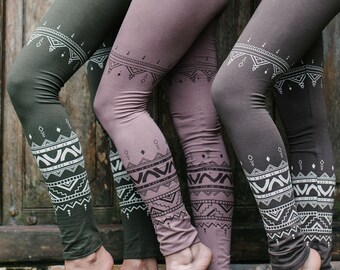 Legging imprimé tribal Stretch Baumwolle Enthnic Yoga Hose