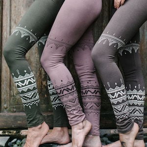 Tribal Print Leggings Stretch Baumwolle Enthnic Yoga Hose