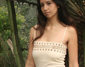 Top 'Flecha' Hand Blockprint Natural Organic Cotton