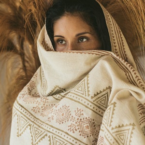 Tulasi Tribal Schal Hand Block Bedruckter Stola Schal