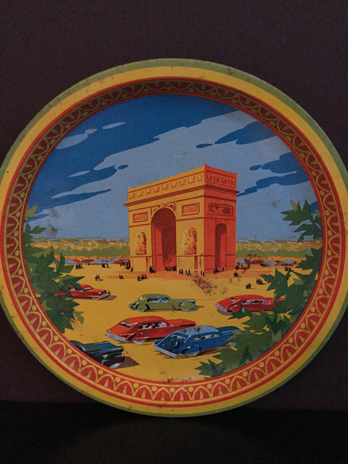 Plateaux de Service Vintage Décor Tour Eiffel et Arc Triomphe