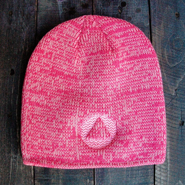 AA Symbol Embroidered Pink Beanie