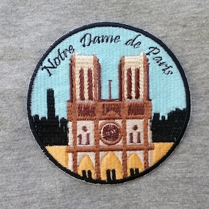 Notre Dame de Paris Parche bordado Hierro en catedral católica Rezar Monumento histórico Catástrofe Belles de Notre Dame Francia ED9166