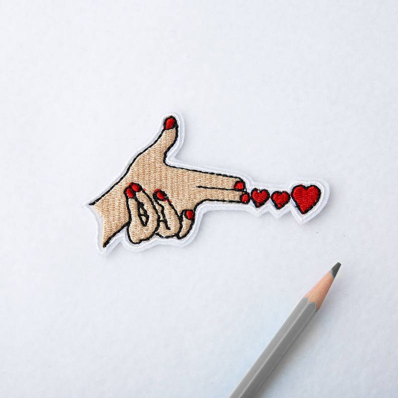 Hand Patch Finger Patch Weirdo Iron on Embroidered Patch Etsy