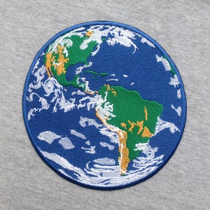 Planet Earth patch Embroidered patch Peace Patch Iron On Patch Large Patch Patch Badge Nature Patch Space Patch America Patch ED9144