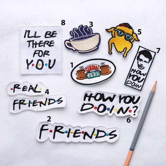 Friends patch Friends logo patch Retro patch Iron on patch 90s patches Bag patch Embroidered patch Mini patch Large patch FRIENDS ED9031
