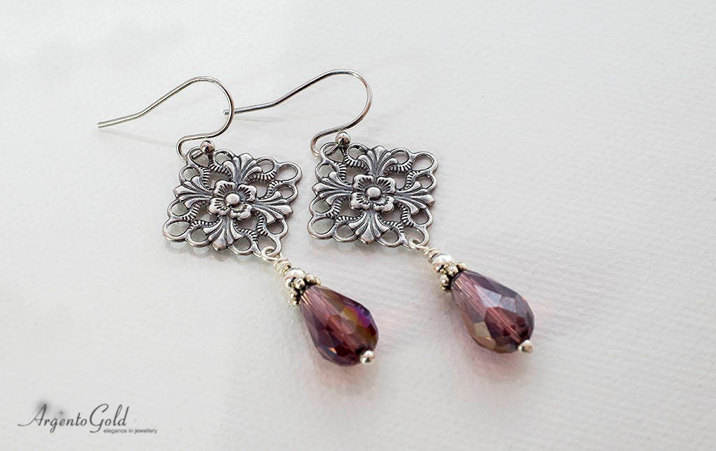 Tudor rose earrings deals