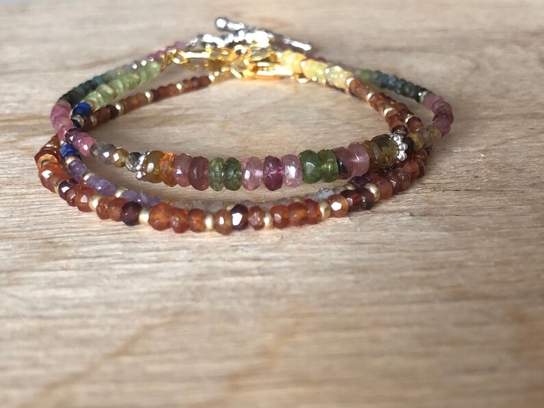Cinnamon stone Orange Hessonite Garnet Bracelet Sacral chakra bracelet Reddish brown gemstone January birthstone Dark orange /& gold
