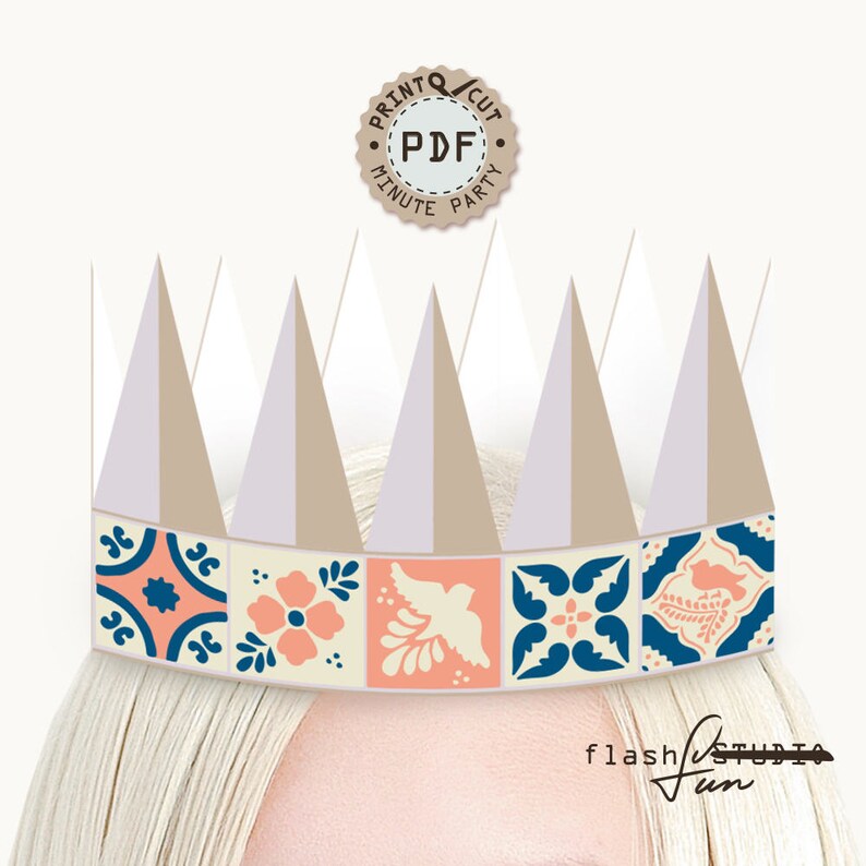 birthday crown mexican hat boho crown printable crown bachelorette party hat diy crown party hat printable party hat party crown