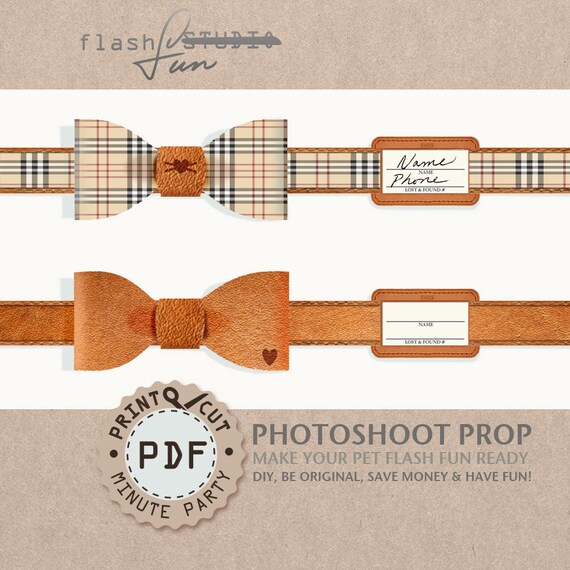burberry bow tie dog collar