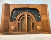 1941 Zenith Vintage Retro Boomerang Tube Radio With Bluetooth Input