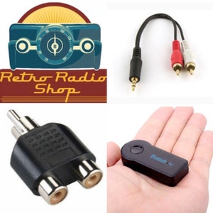 RCA Jack Retro Vintage Or Antique Radio Bluetooth Adapter & FM Module
