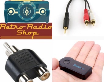 RCA-uttag Retro Vintage eller Antik Radio Bluetooth-adapter och FM-modul