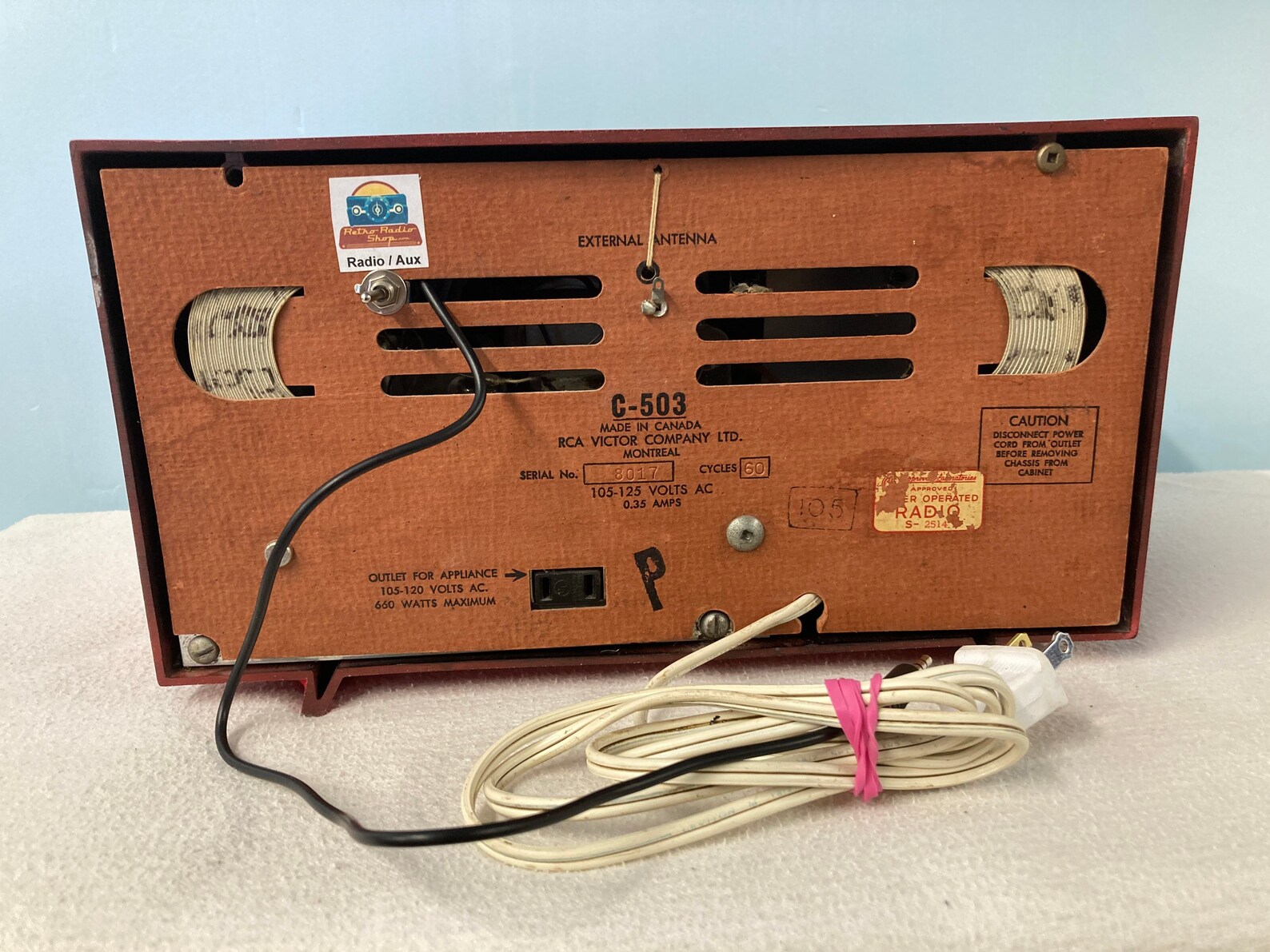 1953 RCA Victor C503 retro vintage tube radio with Bluetooth Etsy