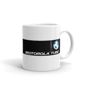 Motorola White glossy mug For Antique Vintage or Retro Tube Radio Enthusiasts
