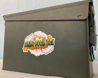 The “Ammo Boom Box” Ammo can Bluetooth Speaker.
