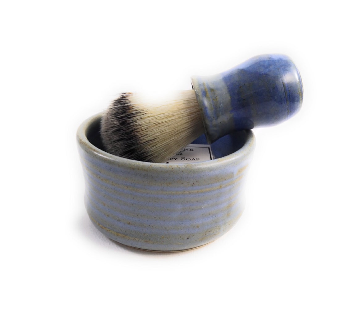 Blue Sky Handmade Ceramic Shave Mug & Brush Set Etsy