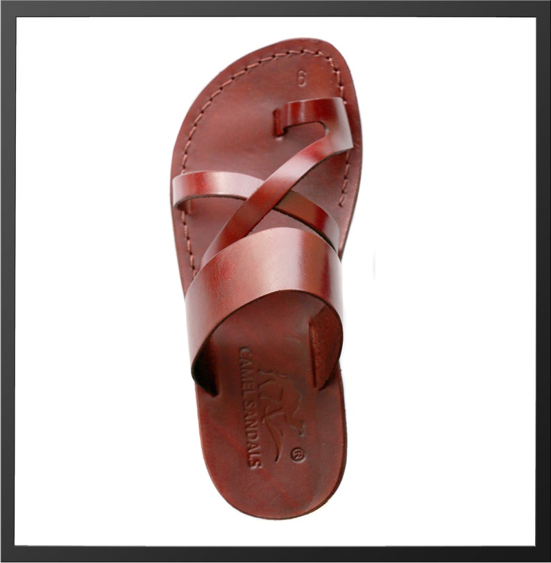 Leather Jesus Brown Sandals Men Slippers Size EU 3550 Brown Etsy