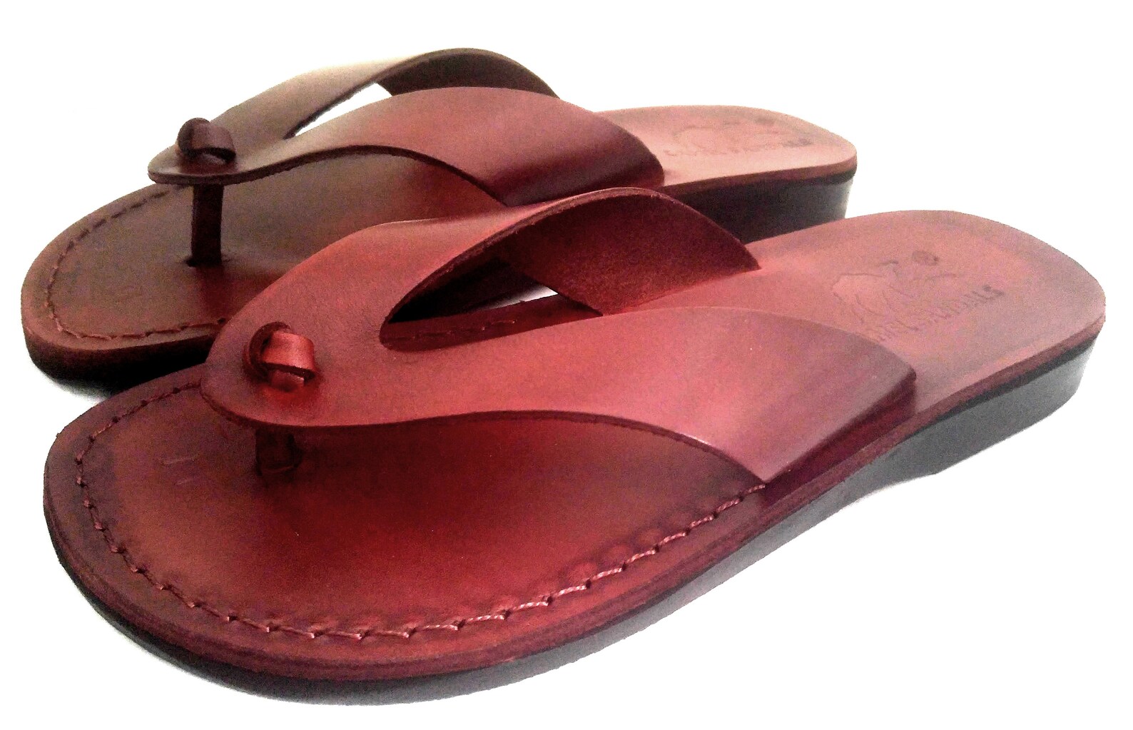 Jesus Brown Leather Sandals Men Slippers Size EU 35-50 | Etsy