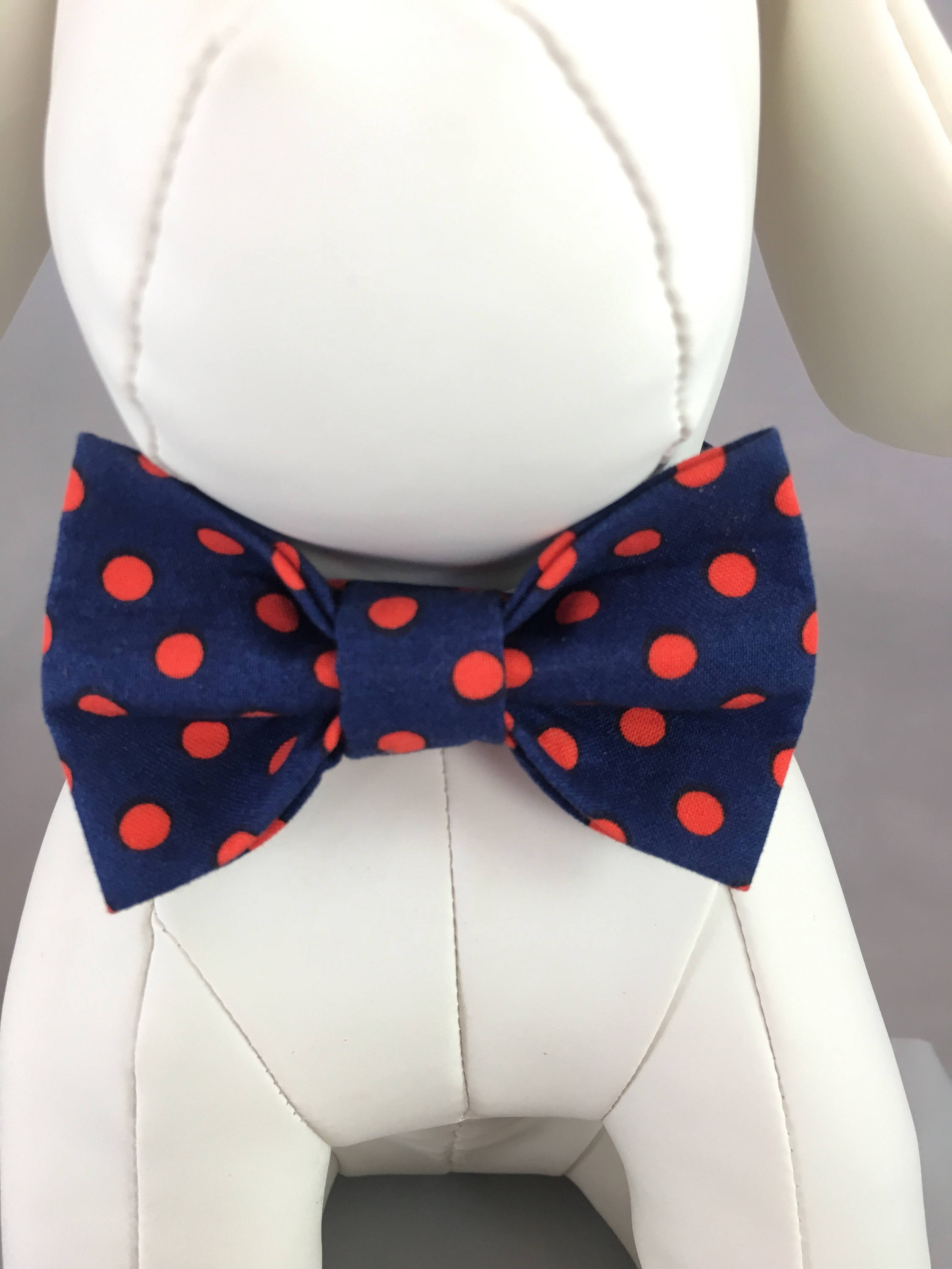 Navy mit Orangen Polka Dots Schleifen & Kragen für Hunde Free Etsy