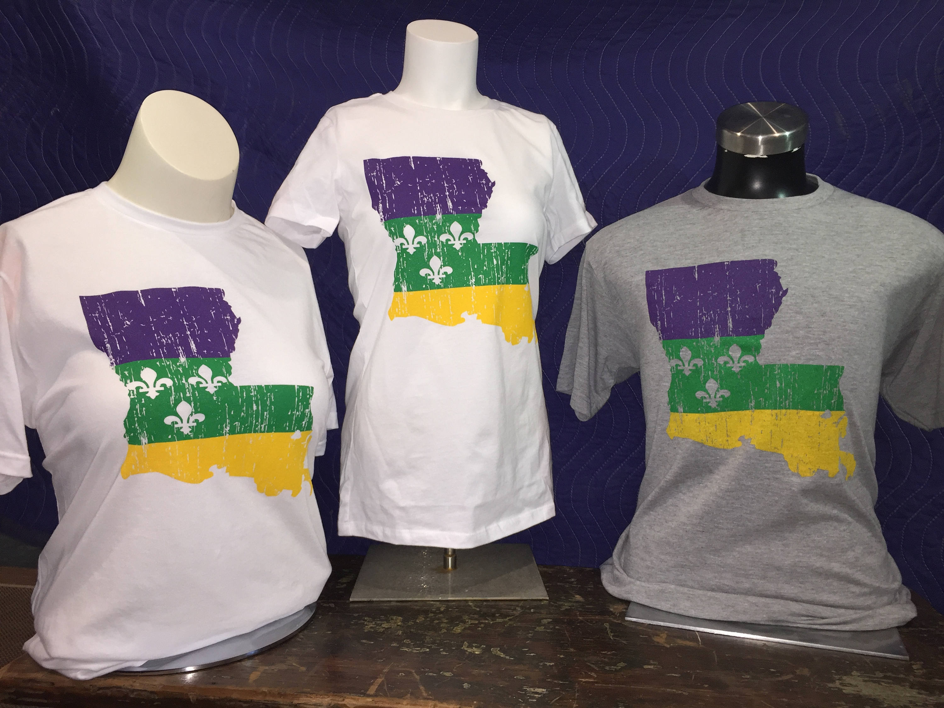 mardi gras applique t shirt
