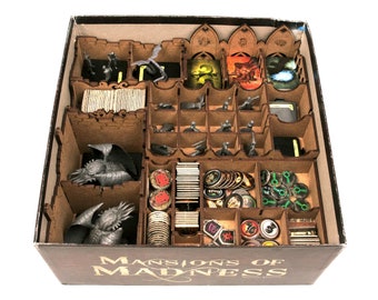 Horror Mansion's Organizer | Mansions of Madness 2nd Edition Base Game Storage Solution | Compatible with Mansions of Madness Board Game