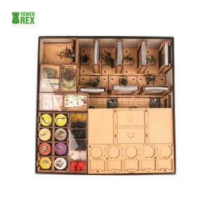 Organizer for Mage Knight + Expansions Ultimate Edition + 4 Dashboards + Dice Tower, Insert Compatible with Board Game, Tabletop Gamer Gift