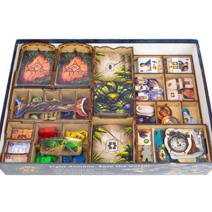 Organizer for Lost Ruins of Arnak + Expedition Leaders Expansion, Insert Compatible with Board Game, Accessory Upgrade, Tabletop Gamer Gift