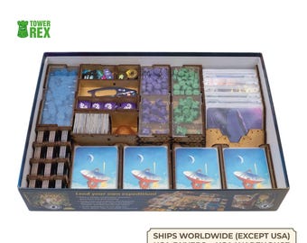 Organizer for Seti Board Game, Insert Storage Compatible with Seti, Card Holder and Game Pieces Tray, Valentines Day Gift