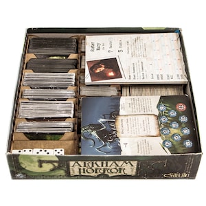 Organizer for Arkham Horror 2nd Edition, Storage Insert Compatible with Arkham Horror Board Game, Accessories Upgrade, Tabletop Gamer Gift