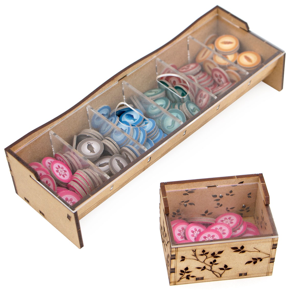 Wingspan organizer All Expansion Wood insert for Wingspan Etsy