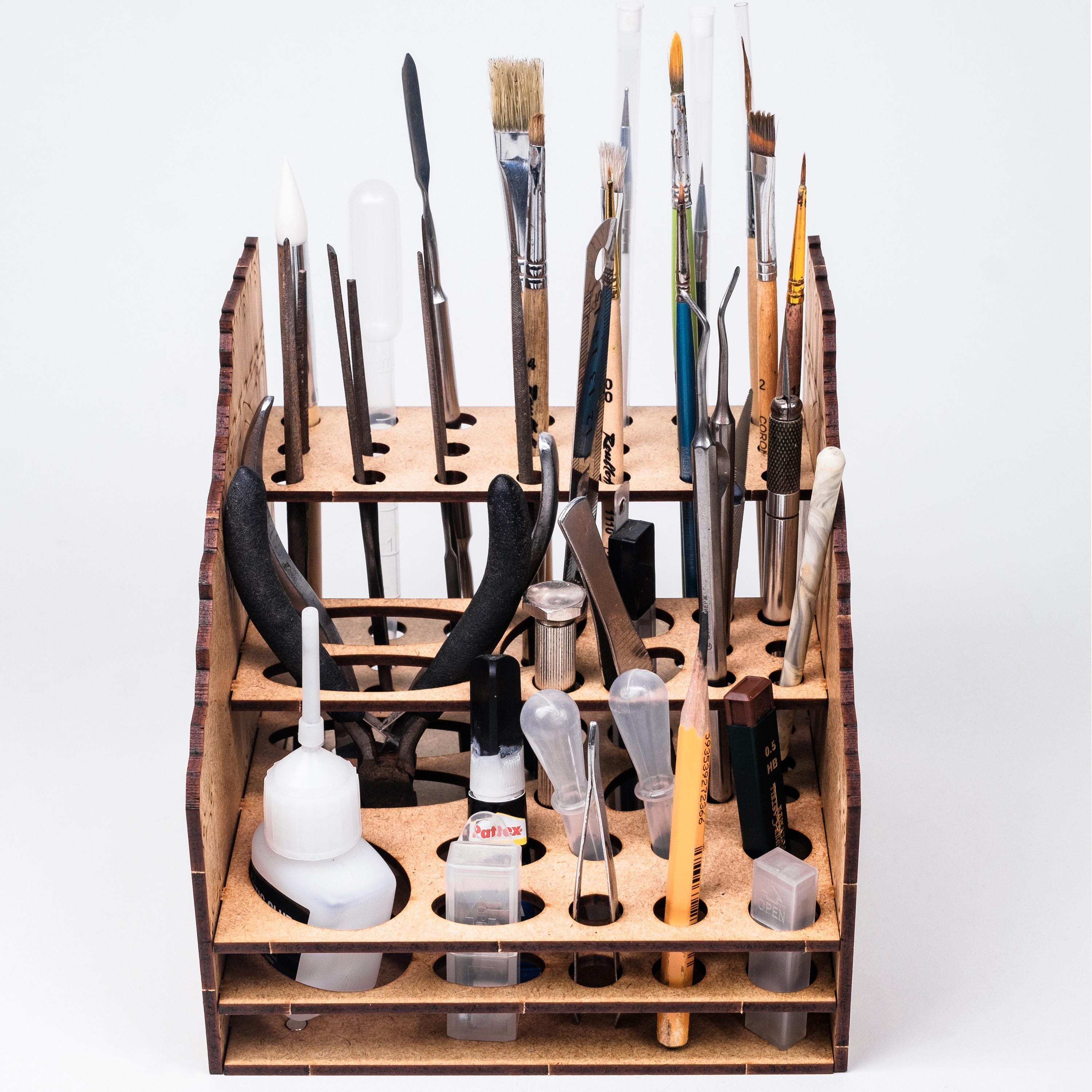 Tool Rack and Paintbrush Stand, DIY Storage Shelf, Tool Station for ...