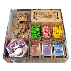Organiseur pour l'extension Takenoko + Chibis, insert de rangement compatible avec le jeu de société Takenoko, accessoires de mise à niveau, cadeau pour joueur de table