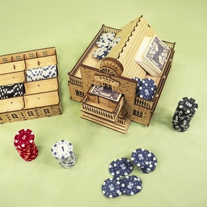 Poker Saloon, Der originale Karten- und Chiphalter für Poker