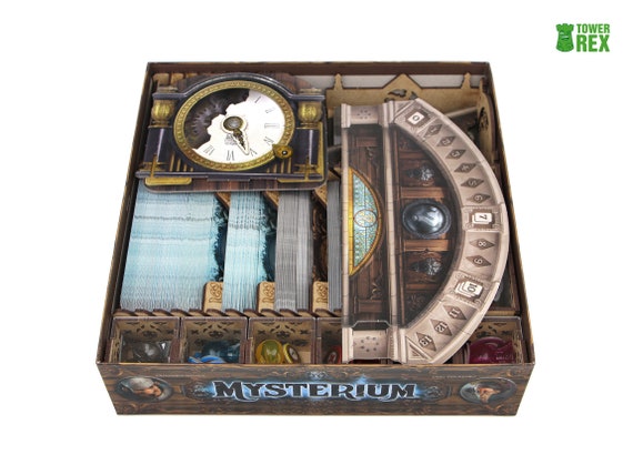 Mysterium All Expansions Organizer, Insert for Mysterium Board Game,  Mysterium All Expansions Wooden Storage Solution Upgrade 