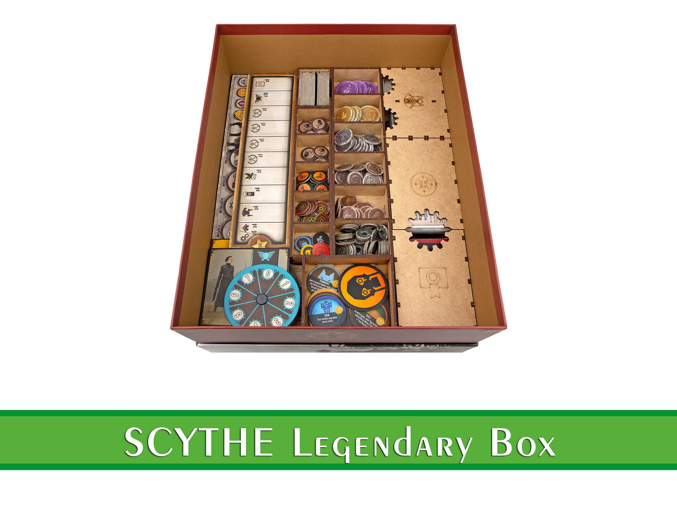 SCYTHE Legendary Box organizer wood insert for SCYTHE board Etsy