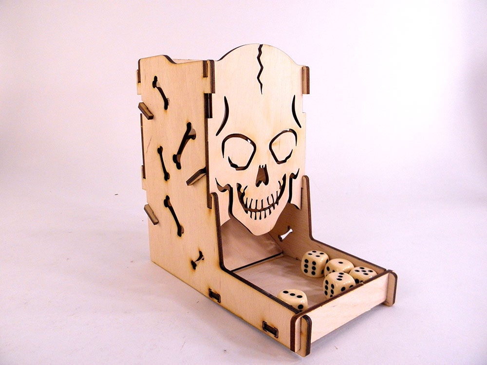 Dice Tower Skull Etsy
