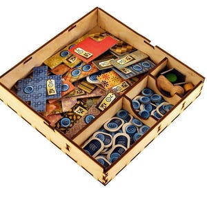 Organizer for Patchwork Board Game, Wooden Insert Compatible with Patchwork, Storage Solution Upgrade, Board Game Organizer, Gift for Gamers