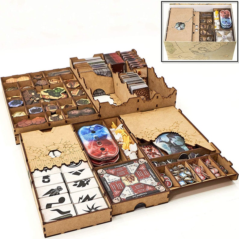 Gloomhaven 2nd edition organizer  Wood insert for Gloomhaven image 1