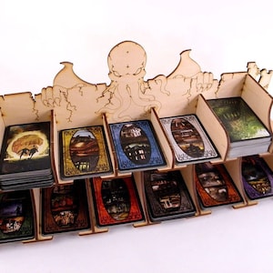 Kartenhalter für Arkham Horror, Eldritch Horror Spiel, Kartenorganisation, Kartenspender, Spielkartenständer, Cthulhu Realm Spiele