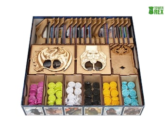 Organizer voor de Ethnos + Pixies uitbreiding, houten inzetstuk compatibel met het bordspel, opbergoplossing upgrade
